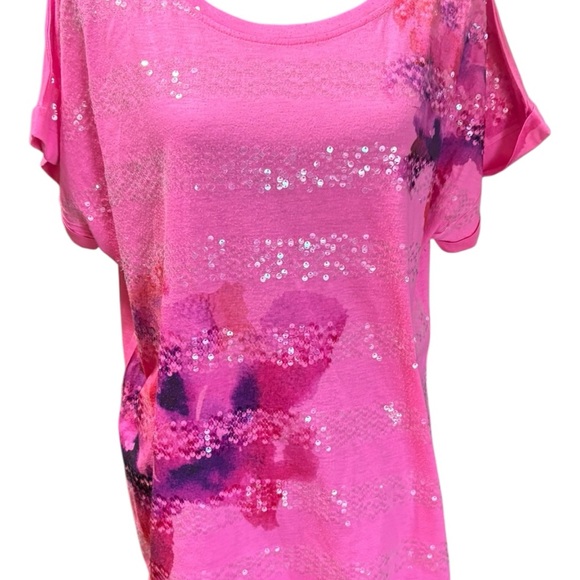 Lane Bryant Pink Sequin Women's Top - Picture 4 of 5